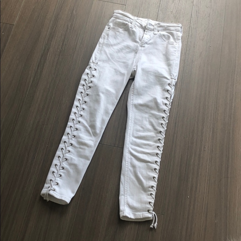 Topshop Moto Side Lace Up Jeans